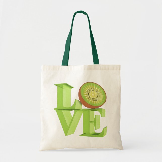 Tote Bag I LOVE KIWI(Kiwi Fruits/Kiwi Berry) (Devant)