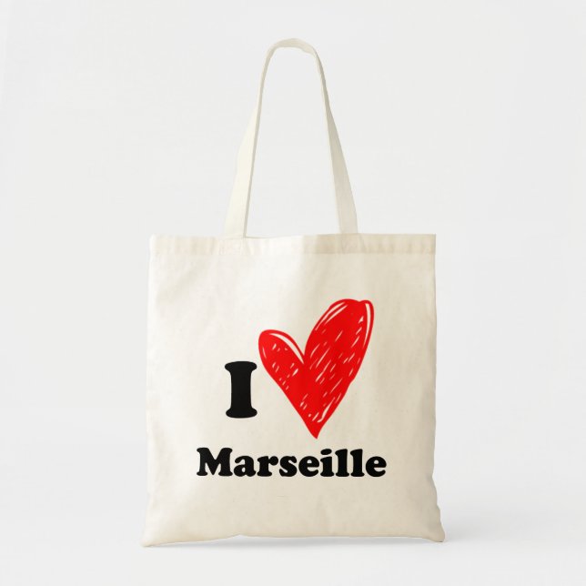 Tote Bag I love Marseille (Devant)