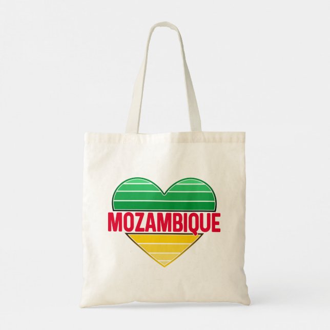 Tote Bag I Love Mozambique, le coeur mozambicain (Dos)
