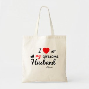 Tote Bag "I love my awesome Husband" Cadeau de la Saint-Val
