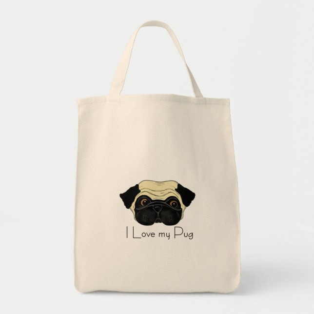 Tote Bag I Love My Carlin mignon Carlin et Love Citation (Devant)
