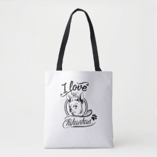 Tote Bag I Love My Chihuahua - animal mignon animal animal 