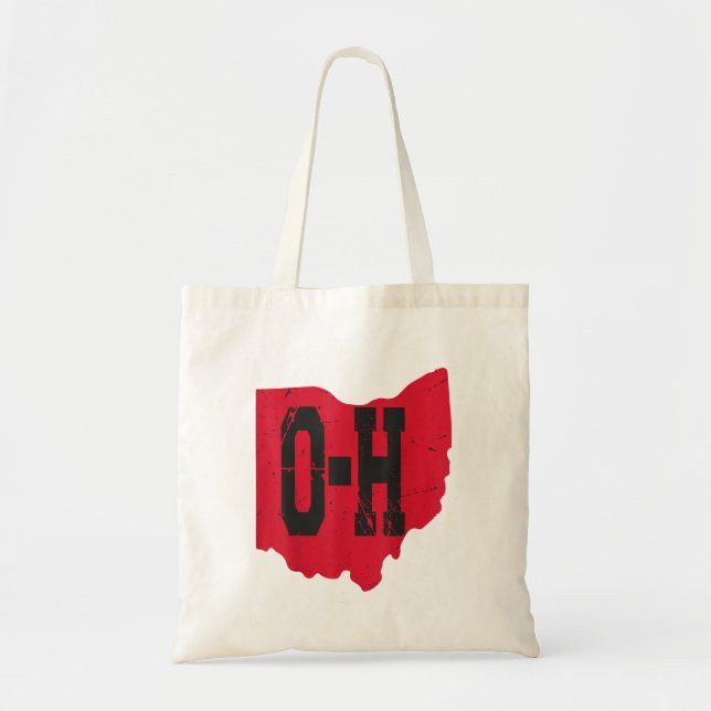 Tote Bag I Love My Ohio Home Script Ohio Buckeye State (Devant)