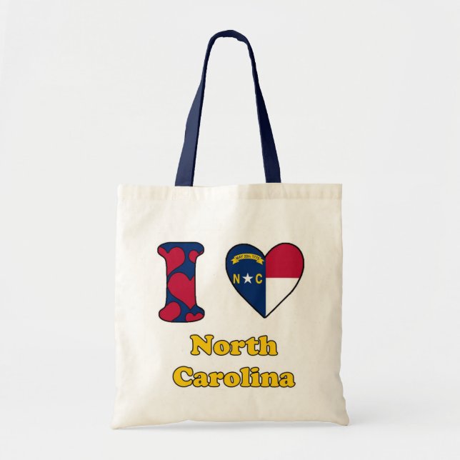 Tote Bag I love North Carolina (Devant)