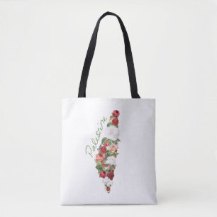 Tote Bag I Love Palestine Ma patrie Carte palestinienne