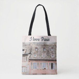 Tote Bag I Love Paris Rooftop Scene