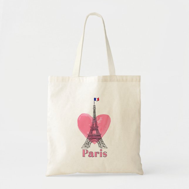 Tote Bag I Love Paris Tour Eiffel France Cadeau (Devant)