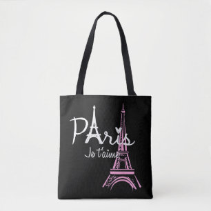 Tote Bag I Love Paris Tour Eiffel France Souvenir français