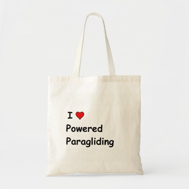 Tote Bag I Love powered Paragliding (Devant)