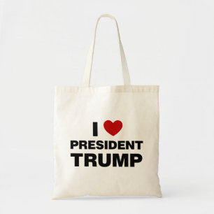 Tote Bag I Love Président Trump Heart
