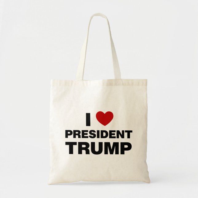 Tote Bag I Love Président Trump Heart (Devant)