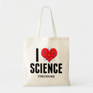 Tote Bag I Love Science Scientifique Personnalisé Modèle At