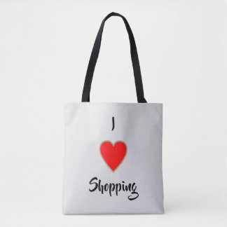 Tote Bag I Love Shopping >Shopping Citations sur Totes