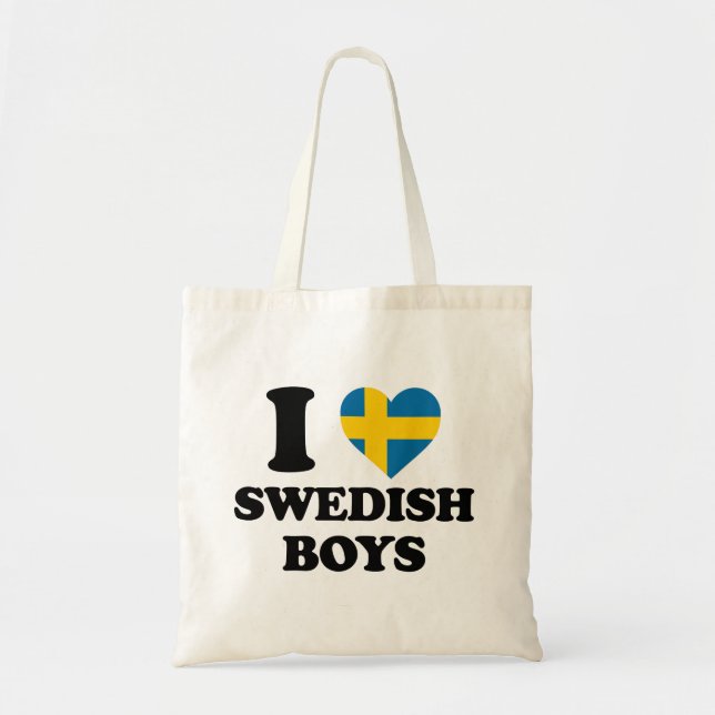 Tote Bag I love Swedish Boys (Devant)