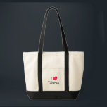 Tote Bag I Love Tabitha<br><div class="desc">Un joli design de coeur rouge et rose "I Love" disponible sur une variété de cadeaux et de vêtements. Si vous ne trouvez pas le nom que vous voulez,  il y a des modèles dans cette galerie.</div>