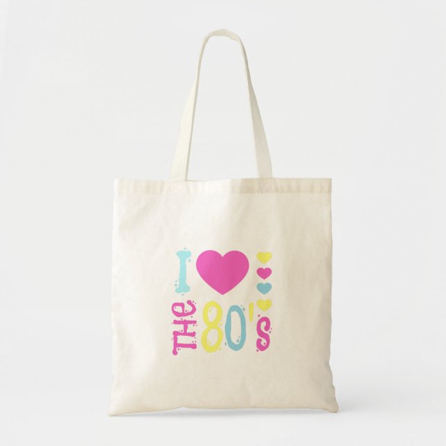 Tote Bag I Love the 80s Disco Costume (Devant)
