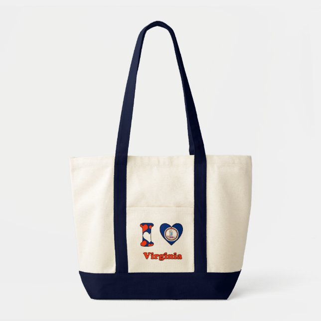 Tote Bag I Love Virginia (Devant)