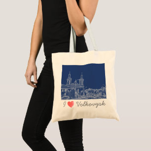 Tote Bag I Love Volkovysk Biélorussie Architecture Cathédra