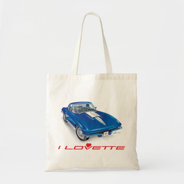 TOTE BAG I LOVETTE UNIQUE CONCEPTION DE VOITURE (Devant)