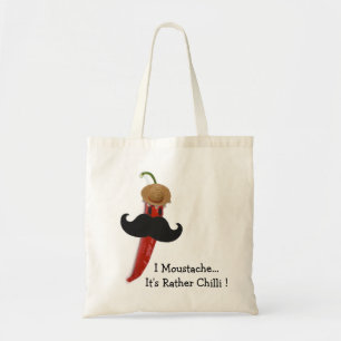 Tote Bag I moustache. C'est plutôt piment