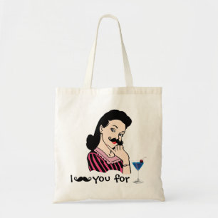 Tote Bag I moustache vous pour un cocktail
