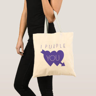 Tote Bag I Purple You mignon Coeurs d'amour