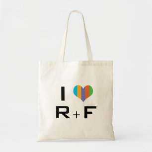 tote bag I R love + F
