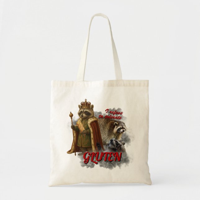 Tote Bag I Refuse To Tolerate Gluten funny meme bag (Devant)