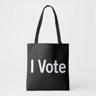 Tote Bag I Vote Fourre-tout - Texte Blanc