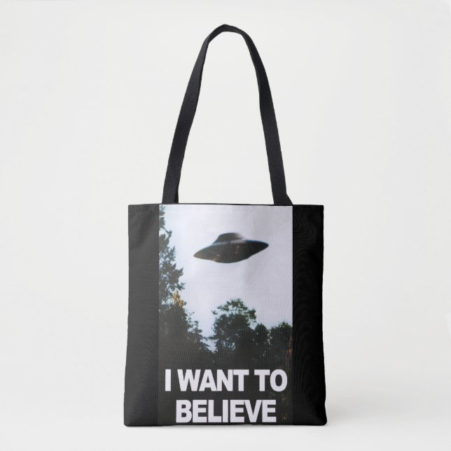 Tote Bag I want to believe (Devant)