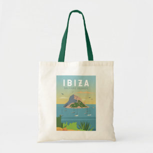 Tote Bag Ibiza Espagne Voyage Art Vintage