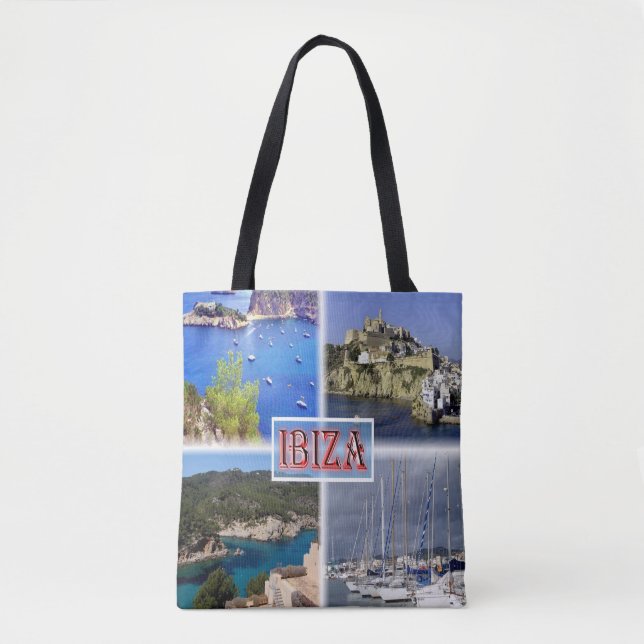 Tote Bag Ibiza ^ San Miquel - Vieille Ville - Père Noël Eul (Devant)
