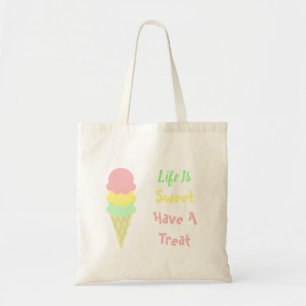Tote Bag Ice Cream Life Is Sweet