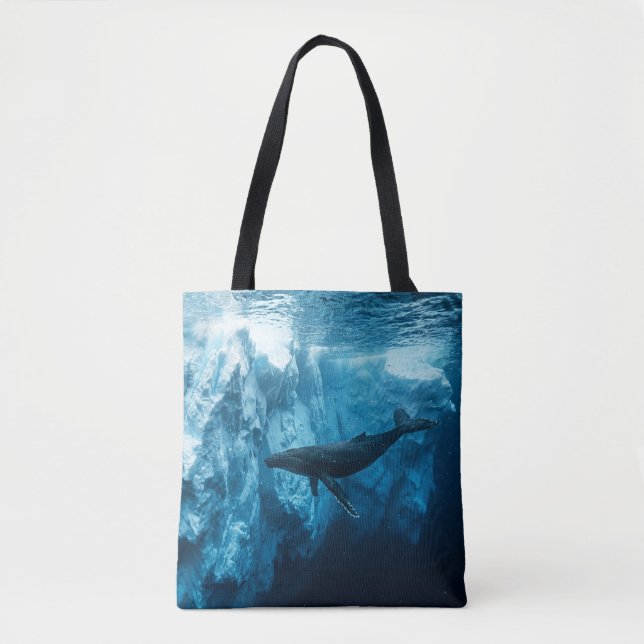 Tote Bag Iceberg sous-marin et une baleine à bosse (Devant)