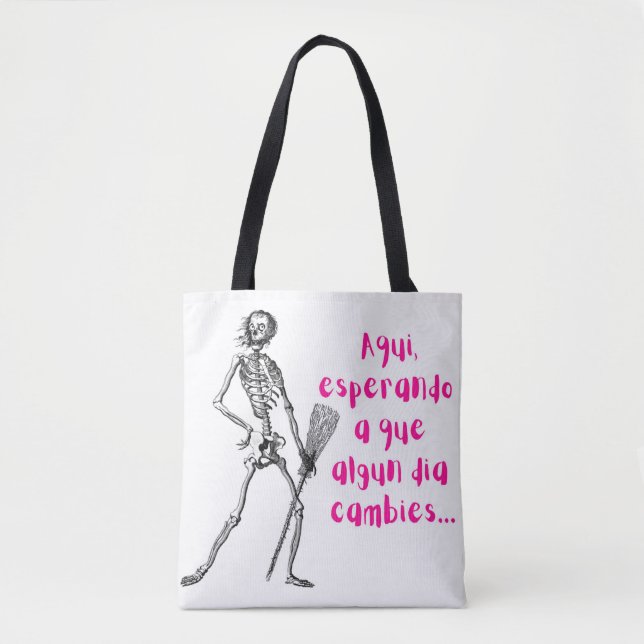 Tote Bag Ici en attendant que tu changes de mème (Devant)