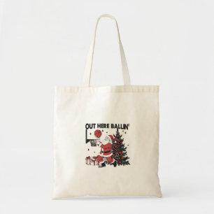 Tote Bag Ici on joue au basket Sport Noël Christmas