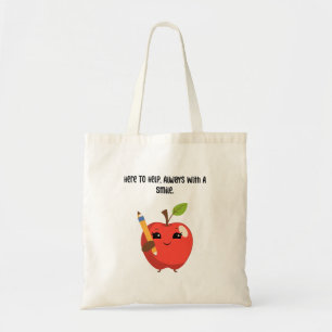 Tote Bag Ici pour aider toujours avec un sourire Éducateur