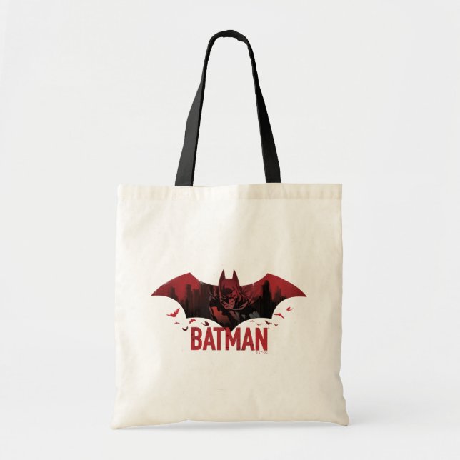 Tote Bag Icône Batman Crimson Gotham (Devant)