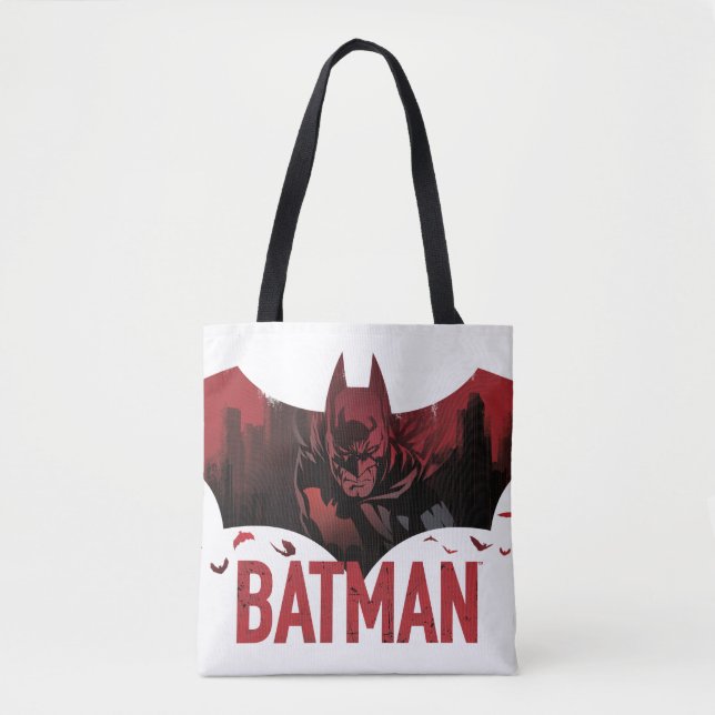 Tote Bag Icône Batman Crimson Gotham (Devant)