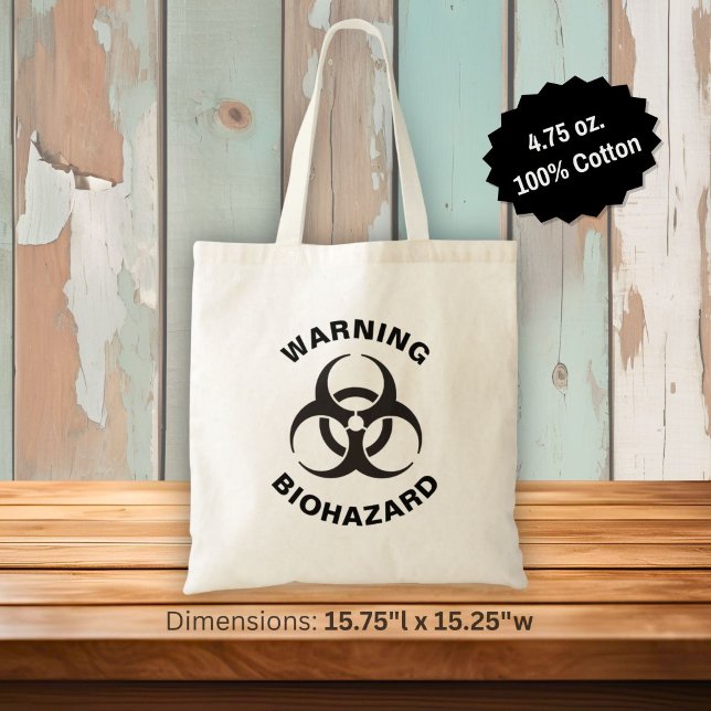 Tote Bag Icône de risque biologique (Créateur téléchargé)