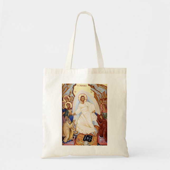 Tote Bag Icône orthodoxe de l'Anastasis Résurrection (Devant)