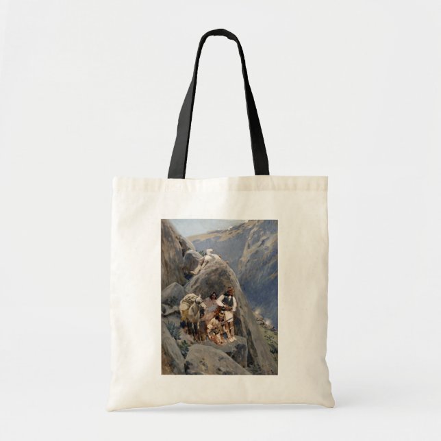 Tote Bag Icônes amérindiennes : Guerriers Apaches, Cavaleri (Devant)