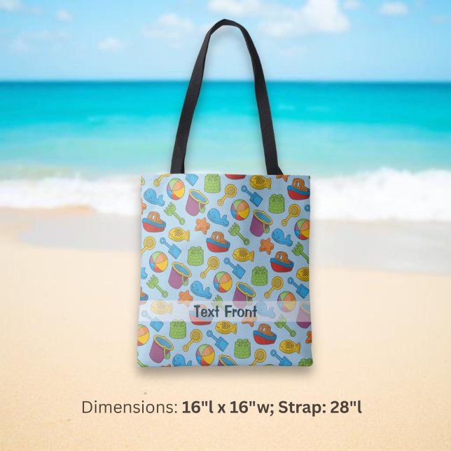 Tote Bag Icônes de Jouets de Plage (Créateur téléchargé)