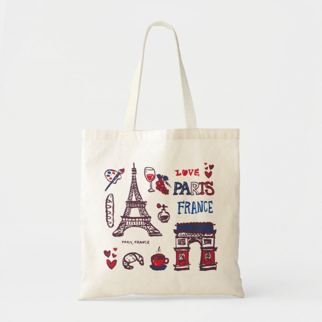Tote Bag Icônes de Paris (Devant)