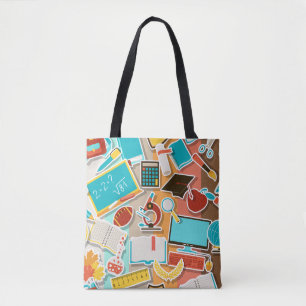 Tote Bag Icônes d'équipement scolaire