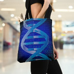 Tote Bag ID d'ADN Blue Médicale Science<br><div class="desc">Un design cool,  tendance et amusant inspiré de la science médicale. Le cadeau parfait pour tous les médecins,  les infirmières,  les scientifiques,  les professeurs de sciences,  les techniciens de laboratoire,  les étudiants en sciences et tout geek scientifique de votre vie (y compris vous)! Conçu par Thisisnotme©</div>