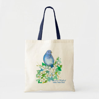 Tote Bag Idaho Mountain Bluebird Syringa Aquarelle