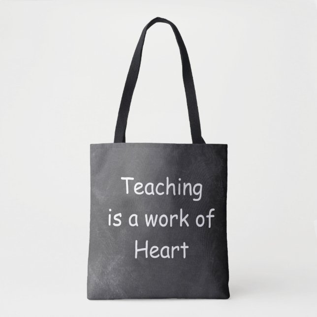 Tote Bag Idée Cadeau Design Tableau Noir Travail Enseigneme (Devant)