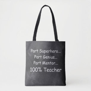 Tote Bag Idée cadeau pour professeur mentor génie super-hér