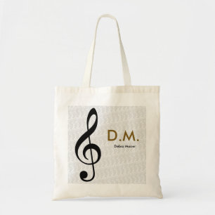 Tote Bag idée de musique personnalisée (clef à trois chiffr